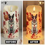 Halloween-Decor-Custom-Pet-Photo-Happy-Howloween-Scary-Clown-Personalized-Candles
