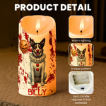 Halloween-Decor-Custom-Pet-Photo-Happy-Howloween-Scary-Clown-Personalized-Candles