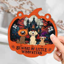 Halloween Pet Little Monsters - Personalized Window Hanging Suncatcher Ornament