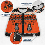 Halloween Pet Pumpkins Dog Cat Skeleton Wizard - Personalized Crewneck Cardigan