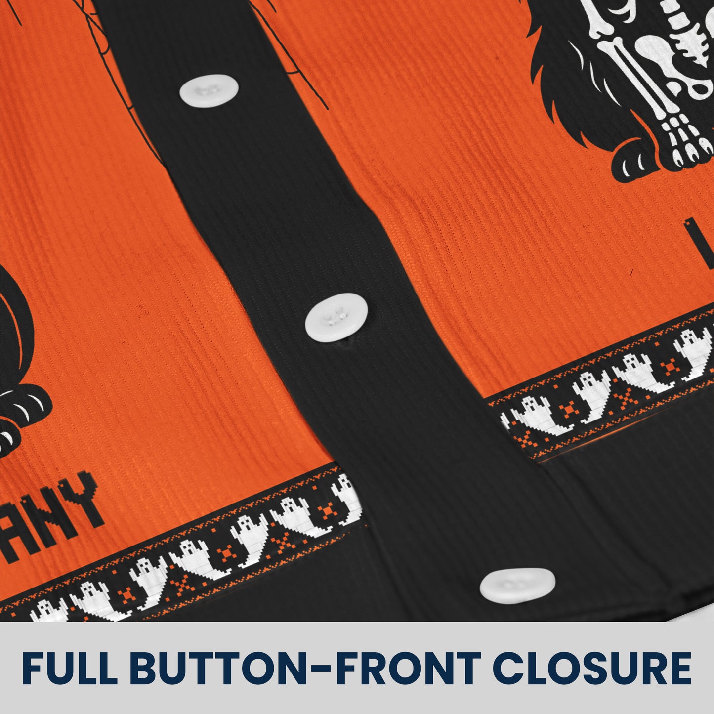 Halloween Pet Pumpkins Dog Cat Skeleton Wizard - Personalized Crewneck Cardigan