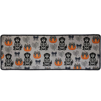 Halloween Pet Pumpkins Spiderwebs Coquette Bows Pattern - Personalized Runner Rug