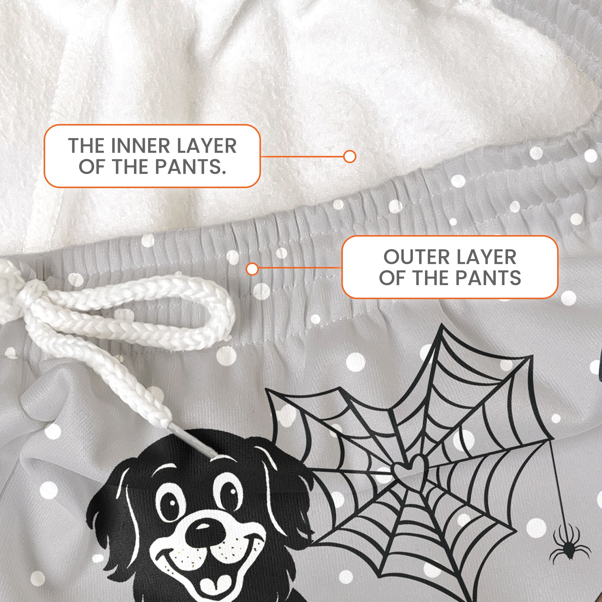 Halloween Pet Pumpkins Spiderwebs Coquette Bows - Personalized Sweatpants