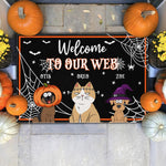Halloween Pet Welcome To Our Web - Personalized Doormat