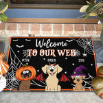 Halloween Pet Welcome To Our Web - Personalized Doormat
