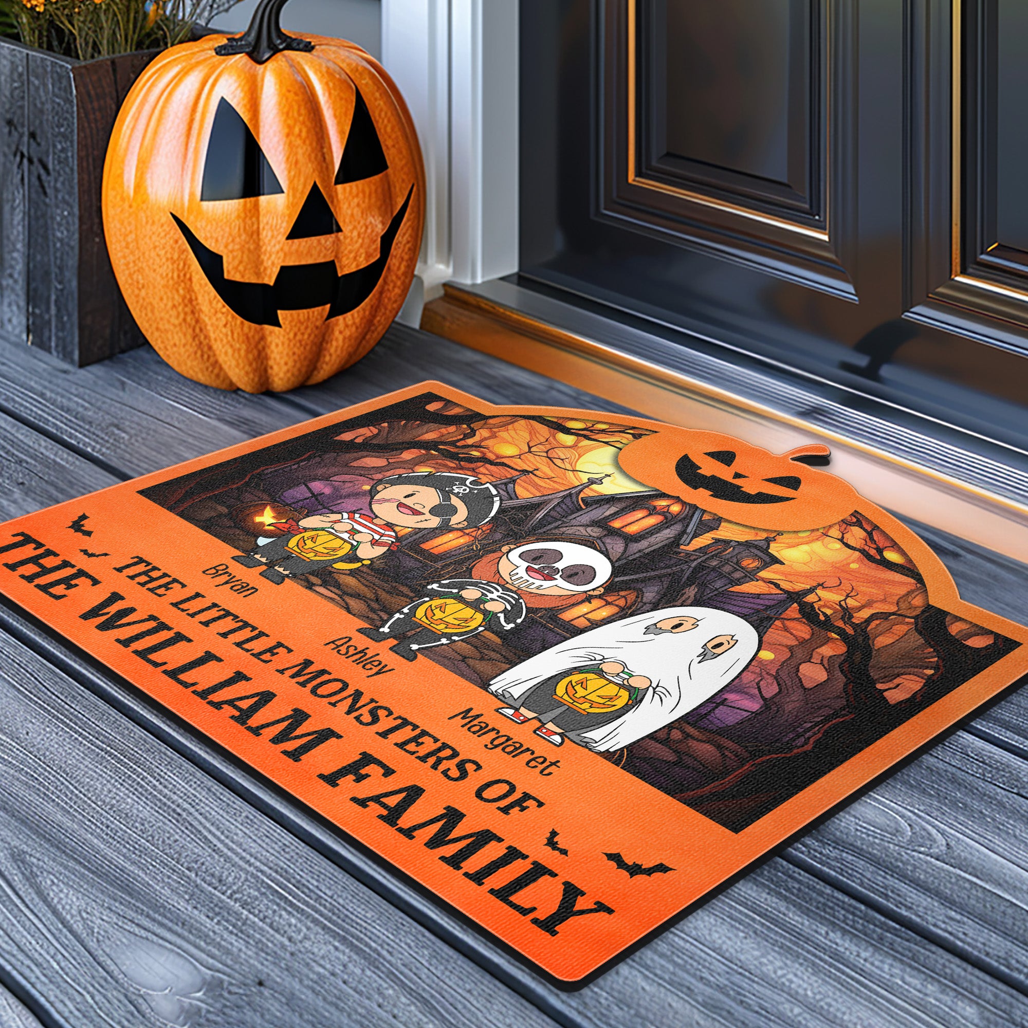 Halloween The Little Monsters Of Family - Personalized Doormat