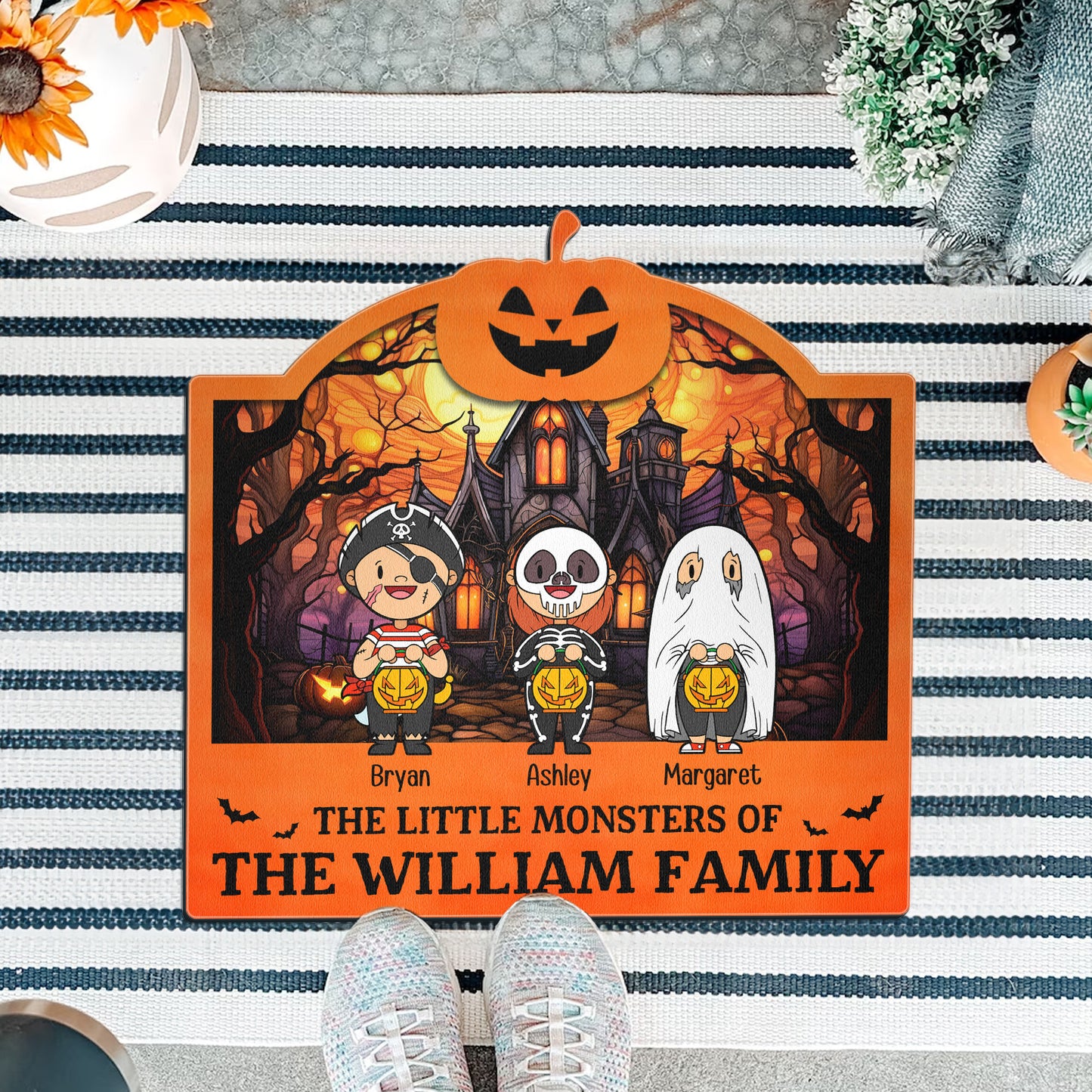 Halloween The Little Monsters Of Family - Personalized Doormat