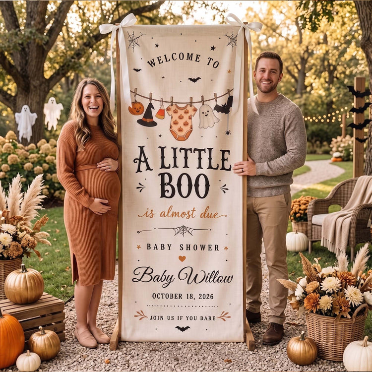 Halloween-Baby-Shower,-Little-Boo-Is-Almost-Due-Banner-Personalized-Welcome-Sign-2