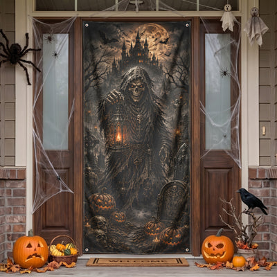 Halloween Door Decorations Creepy Scary Pumpkin Tunnel - Personalized Door Cover