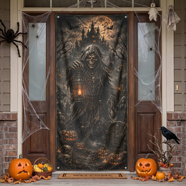 Halloween-Door-Decorations-Creepy-Scary-Pumpkin-Tunnel-Personalized-Door-Cover-1