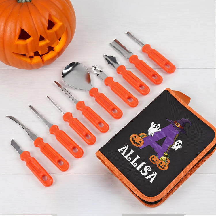 Halloween-Gift-For-Kids-Initial-Letter-Personalized-Pumpkin-Carving-Kit-2