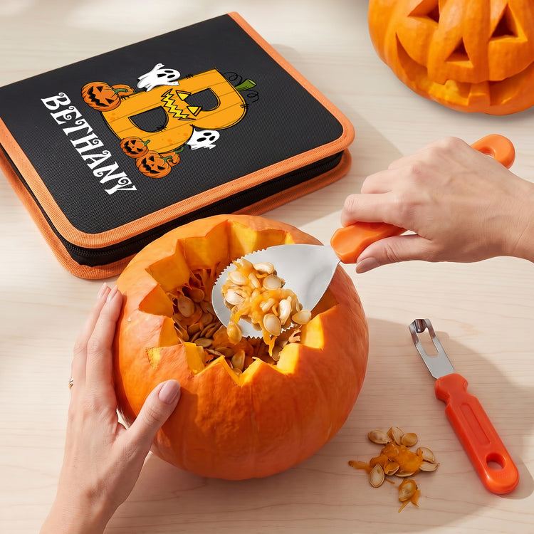 Halloween-Gift-For-Kids-Initial-Letter-Personalized-Pumpkin-Carving-Kit-3