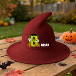 Halloween-Hat-Initial-Letter-Gift-For-Kids-Personalized-Witch-Hat-1