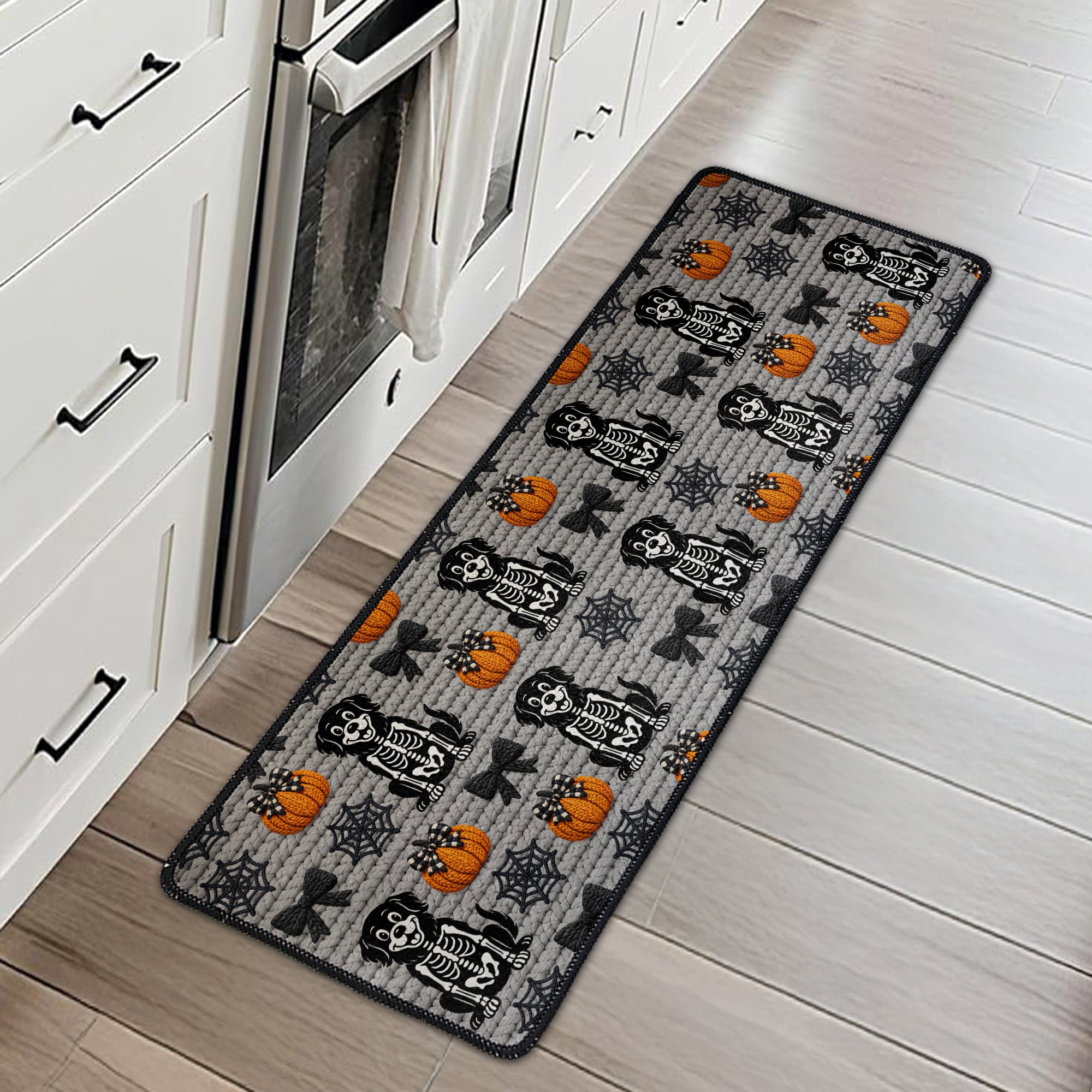 Halloween-Pet-Pumpkin-Faux-Yarn-Pattern-Personalized-Runner-Rug-1