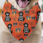 Halloween-Pet-Pumpkins-Spiderwebs-Coquette-Bows-Pattern-Personalized-Bandana-Collar-1