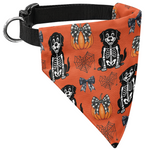 Halloween-Pet-Pumpkins-Spiderwebs-Coquette-Bows-Pattern-Personalized-Bandana-Collar-6