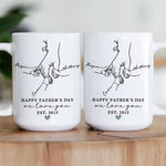 Hand Holding Happy Father's Day We Love You - Personalized Mug