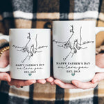 Hand Holding Happy Father's Day We Love You - Personalized Mug