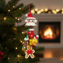 Handmade Christmas Boo Hanging Decor - Crochet Ornament