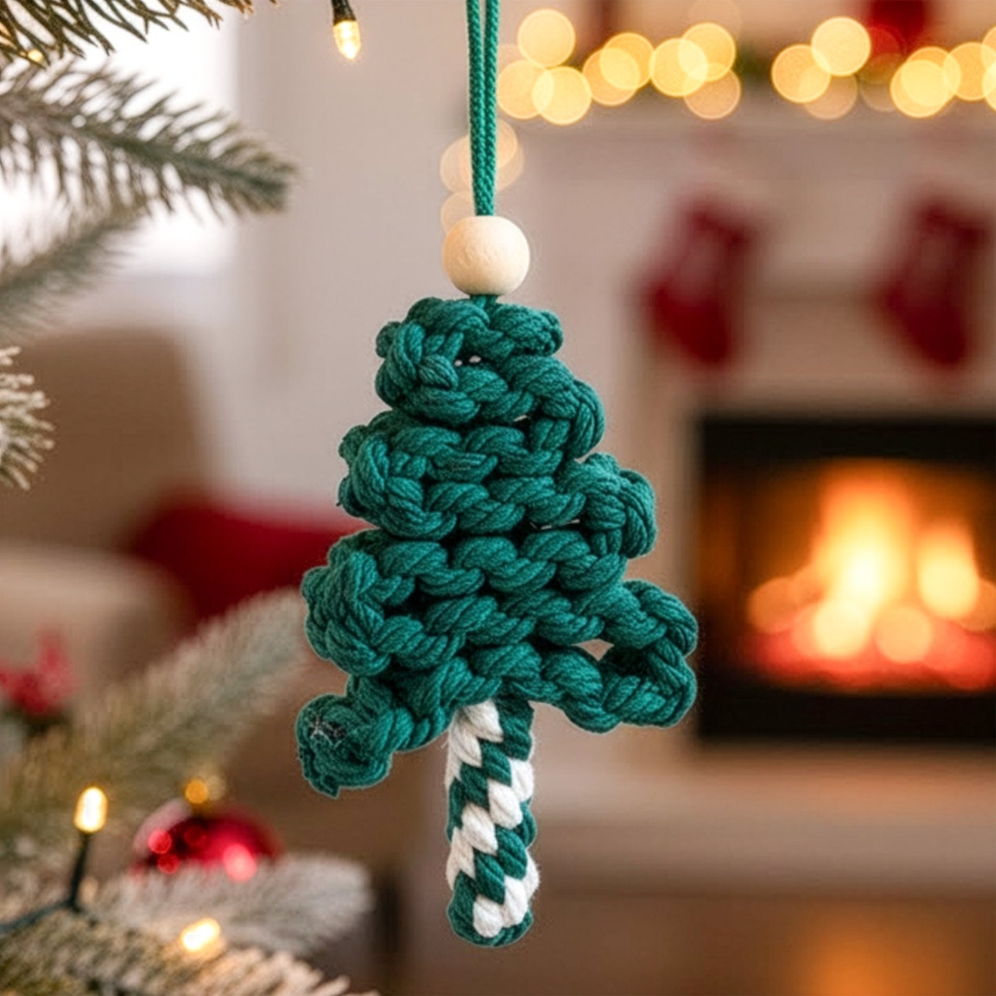 Handmade Chunky Yarn Christmas Tree - Crochet Ornament