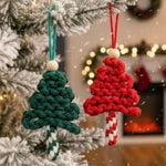 Handmade Chunky Yarn Christmas Tree - Personalized Crochet Ornament