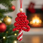 Handmade Chunky Yarn Christmas Tree - Personalized Crochet Ornament