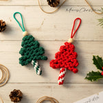 Handmade Chunky Yarn Christmas Tree - Personalized Crochet Ornament