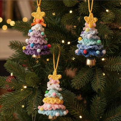 Handmade Colorful Christmas Tree - Personalized Crochet Ornament