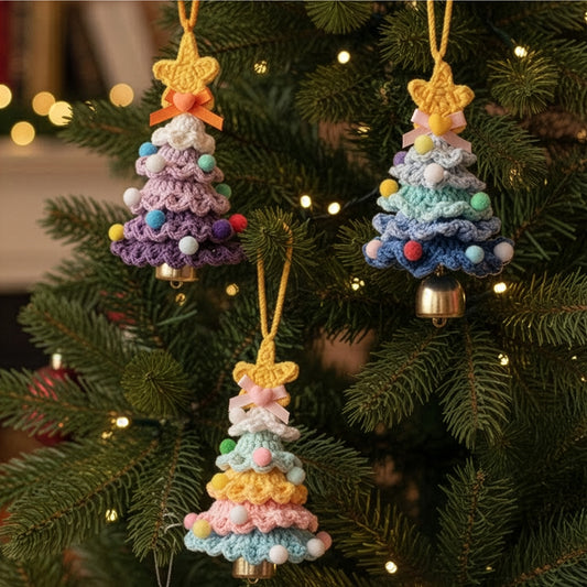 Handmade Colorful Christmas Tree - Crochet Ornament