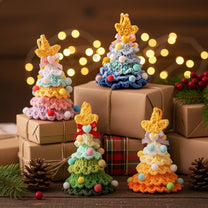 Handmade Colorful Christmas Tree - Personalized Crochet Ornament