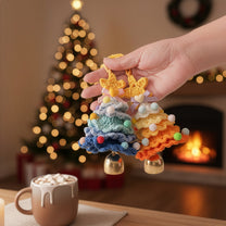 Handmade Colorful Christmas Tree - Crochet Ornament