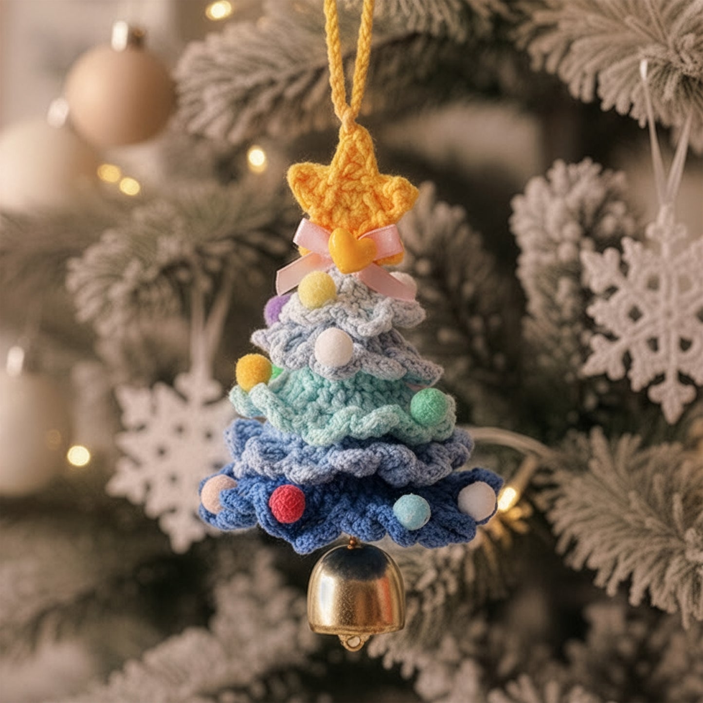 Handmade Colorful Christmas Tree - Personalized Crochet Ornament