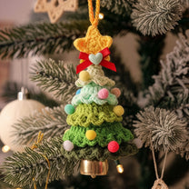 Handmade Colorful Christmas Tree - Crochet Ornament