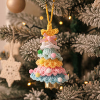 Handmade Colorful Christmas Tree - Crochet Ornament