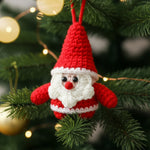 Handmade Cute Santa Claus Reindeer Snowman Christmas Bell - Personalized Crochet Ornament