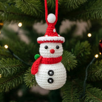 Handmade Cute Santa Claus Reindeer Snowman Christmas Bell - Personalized Crochet Ornament