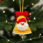Handmade Cute Santa Claus Reindeer Snowman Christmas Bell - Personalized Crochet Ornament