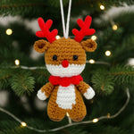 Handmade Cute Santa Claus Reindeer Snowman Christmas Bell - Personalized Crochet Ornament