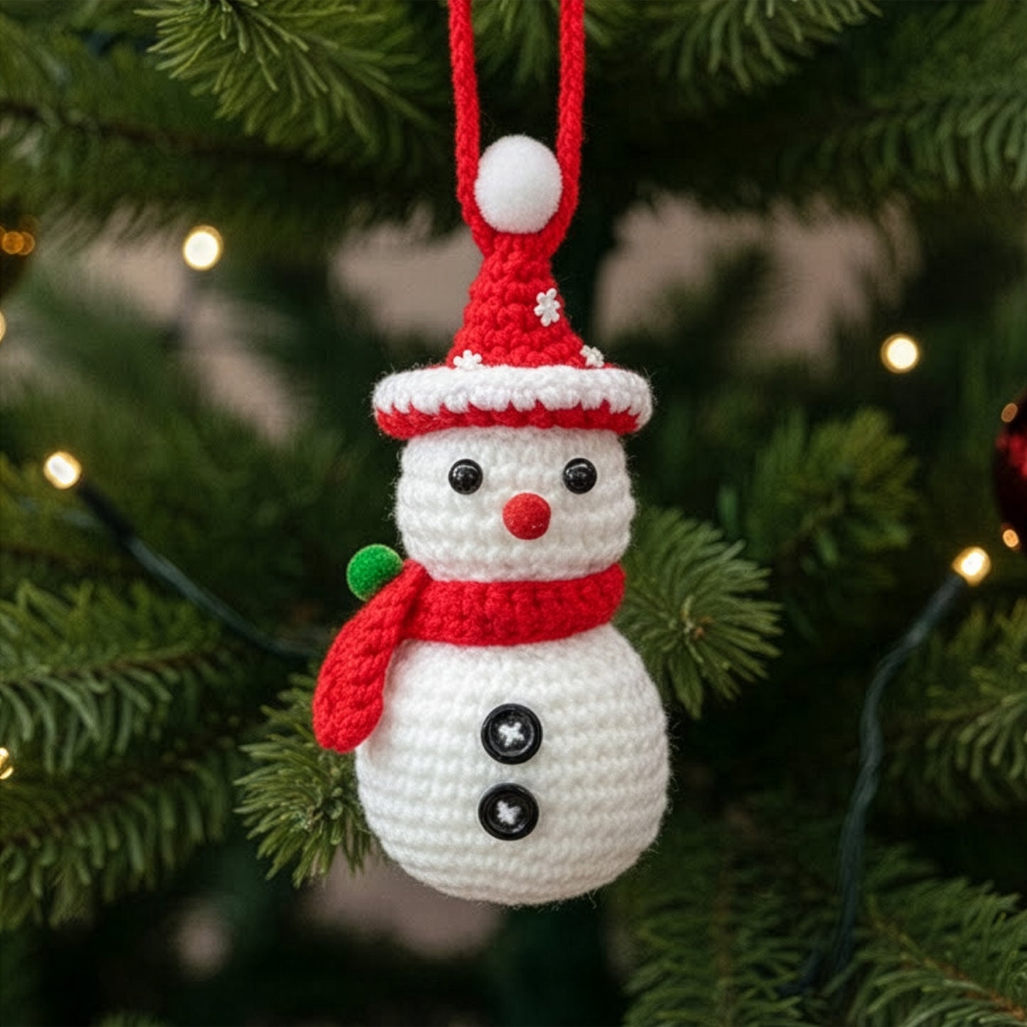 Handmade Cute Santa Claus Reindeer Snowman Christmas Bell - Crochet Ornament