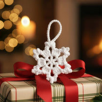 Handmade Snowflake - Personalized Crochet Ornament