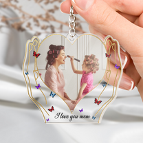 Hands Holding Love - Personalized Acrylic Photo Keychain