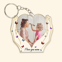 Hands Holding Love - Personalized Acrylic Photo Keychain