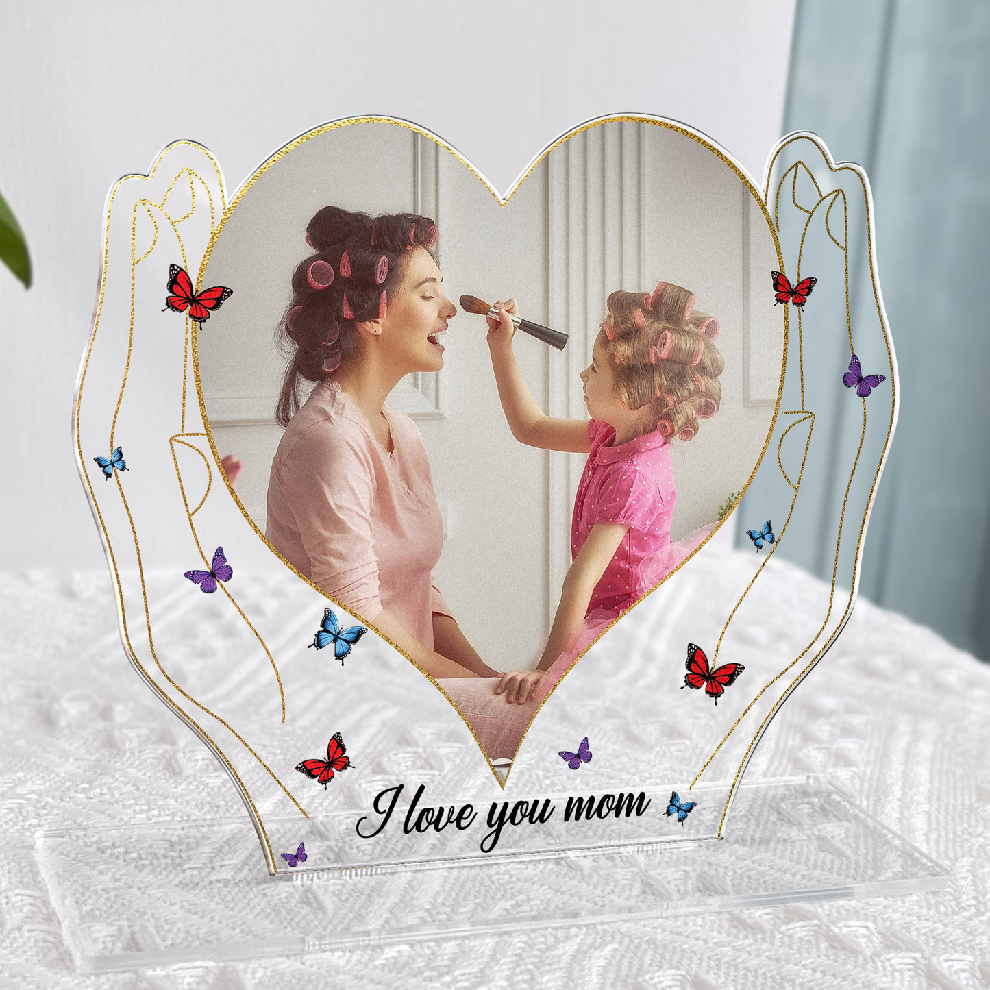 Hands Holding Love - Personalized Acrylic Photo Plaque