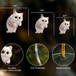 Hanging Cat - New Version - Personalized Acrylic Ornament