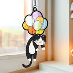 Hanging Cat - Personalized Window Hanging Suncatcher Ornament