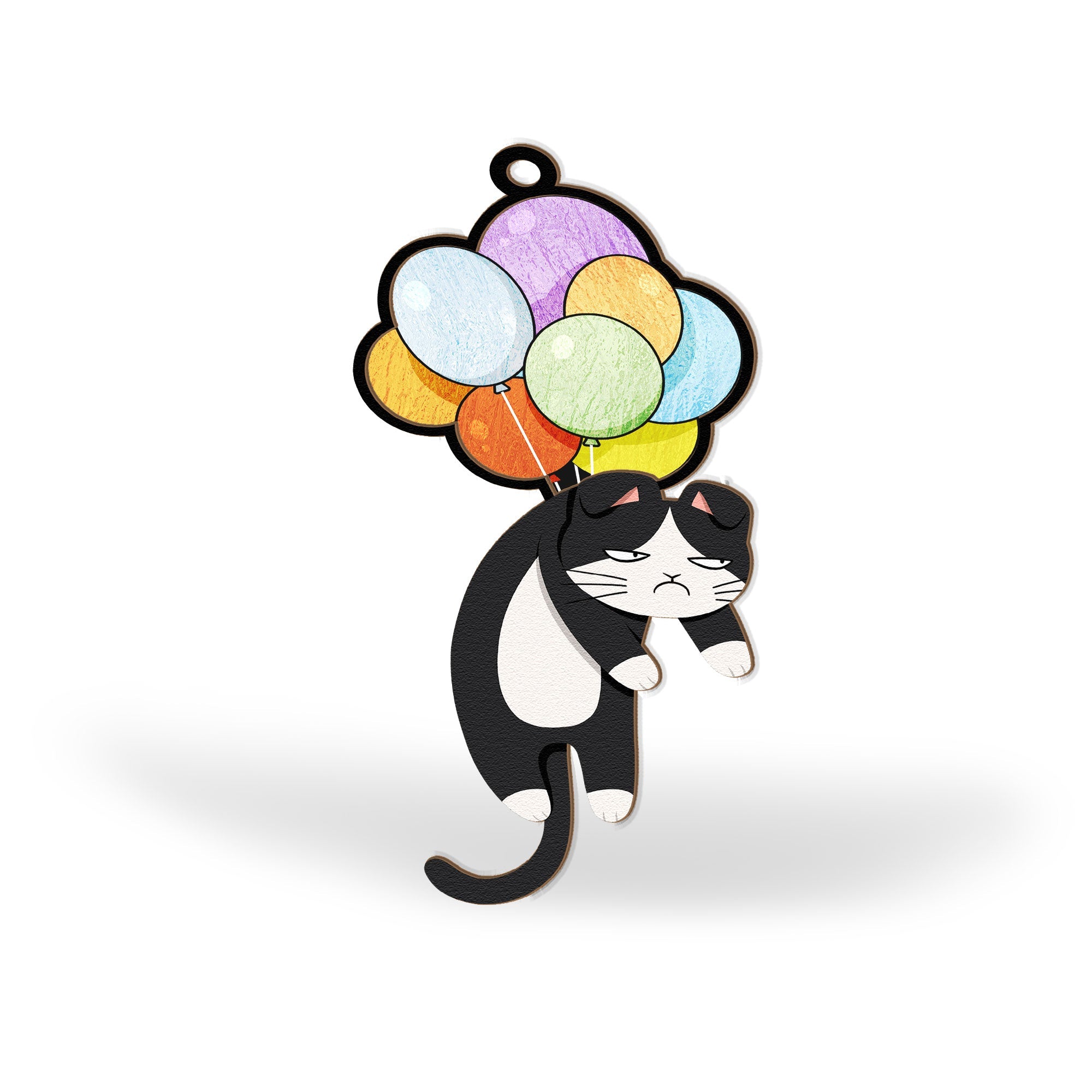 Hanging Cat - Personalized Window Hanging Suncatcher Ornament