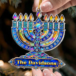 Hanukkah Christmas Ornament, Hanukkah Christmas Tree Decor - Personalized Ornament
