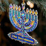 Hanukkah Christmas Ornament, Hanukkah Christmas Tree Decor - Personalized Ornament