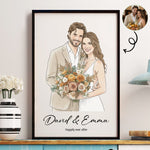 Happily-Ever-After-Wedding-Anniversary-Gift-For-Her-Him-Watercolor-Art-Personalized-Poster-1