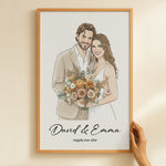 Happily-Ever-After-Wedding-Anniversary-Gift-For-Her-Him-Watercolor-Art-Personalized-Poster-5